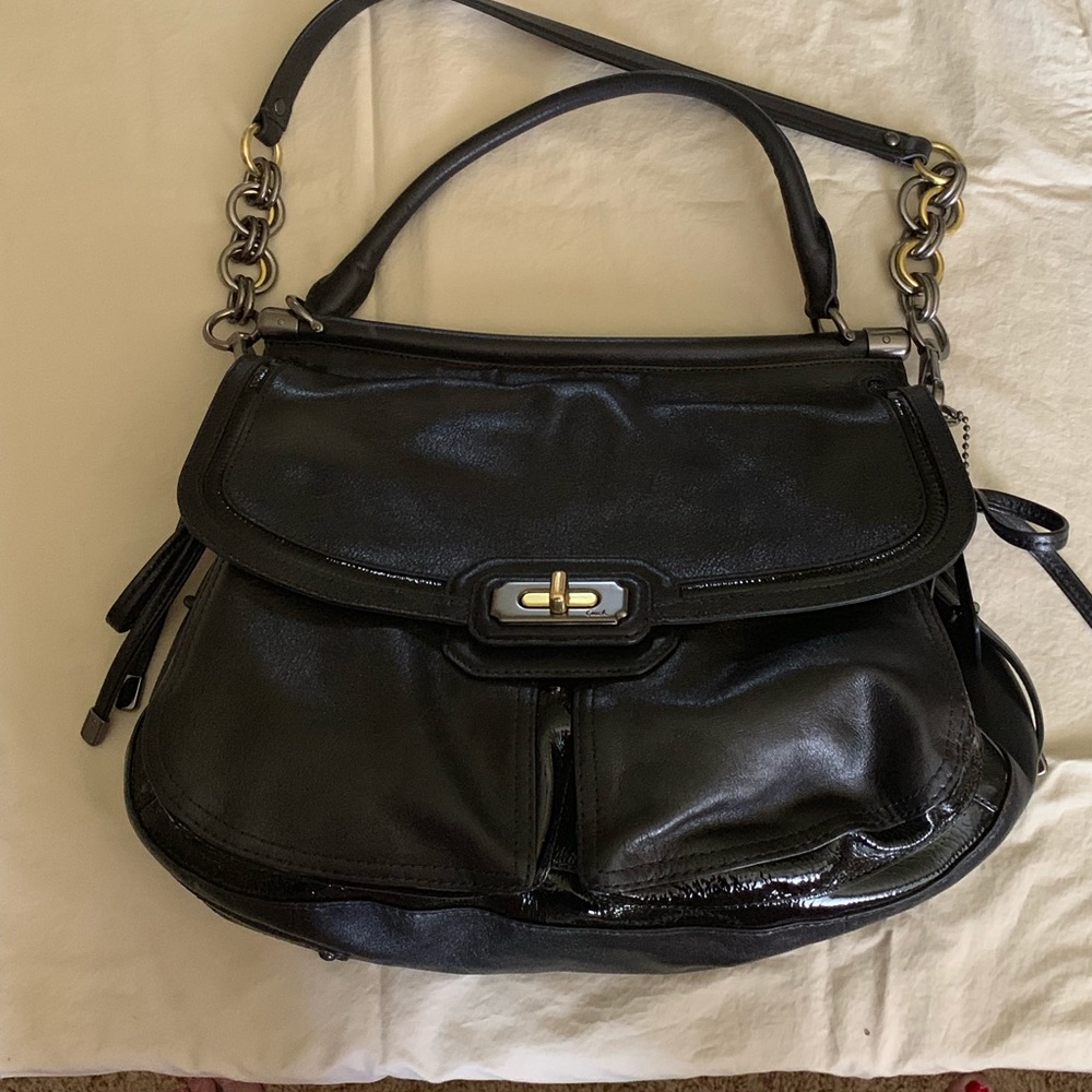 Coach limited edition black handbag.